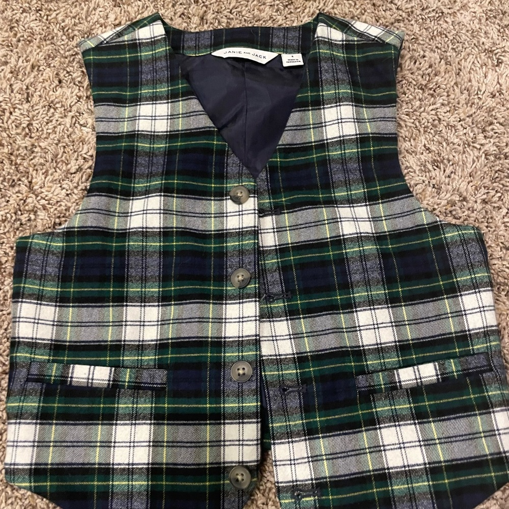Boys Janie and Jack Plaid Vest